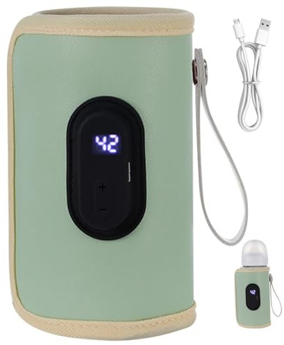 Portable Bottle Warmer 18W Quick Heating Baby Bottle Warmer Temperature Adjustable USB Baby Bottle Heater for Home Family Travel Green Travel Bottle Warmer Baby Bottle Heater Portable Baby Bottle