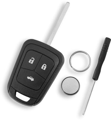 For Vauxhall Opel Astra J Insignia Corsa D E Agila Adam Meriva 3 Buttons Car Key Fob Case Shell with Screwdriver Key Ring Battery CR2032