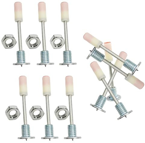 100 Pezzi 42 mm Chiodi Filettati per Sparachiodi Manuale, Contiene 100 Dadi M8, Diametro 7,3 mm Chiodi per Pistola Sparachiodi, Spara Chiodi per Cemento e Ferro, per Spara Chiodi Cemento e Ferro