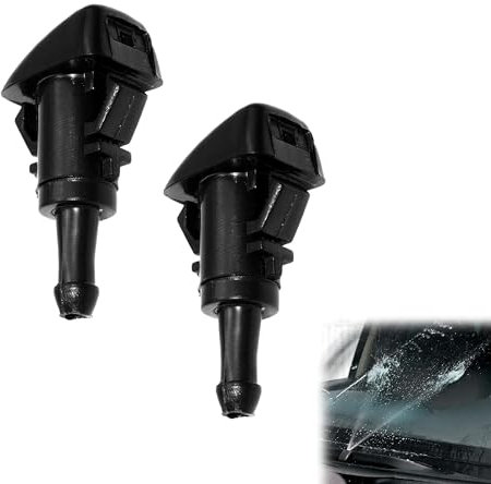 Vierone 2Pcs 986302K100 Stainless Steel Washer Jet Front Windscreen Washer Jets for Chevrolet Jeep Dodge Hyundai Kia Tucson