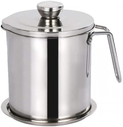 YXUANYZNB Filtro per olio in acciaio inox, filtro per olio d'oliva, contenitore per condimento, aceto, salsa di soia con strumento da cucina staccabile a rete fine