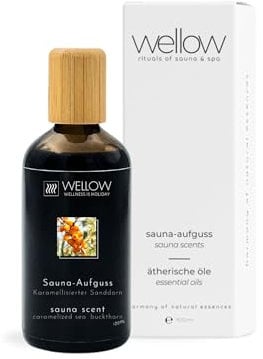 Sauna-Aufguss Saunaduft Karamellisierter Sanddorn | Natürlich & mit ätherischen Ölen | Ergiebig | Made in Germany