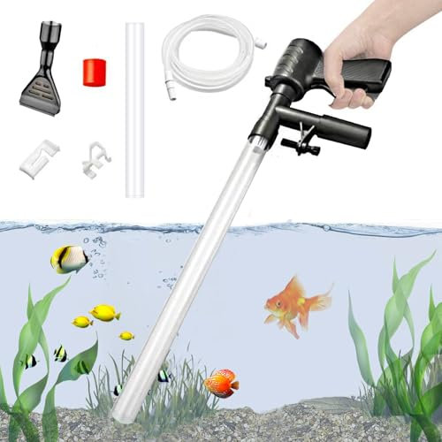 Tétine d'aquarium 6 en 1 puissante et réglable - Kit de nettoyage pour aquarium - Pour changer l'eau, le sable et la circulation de l'eau