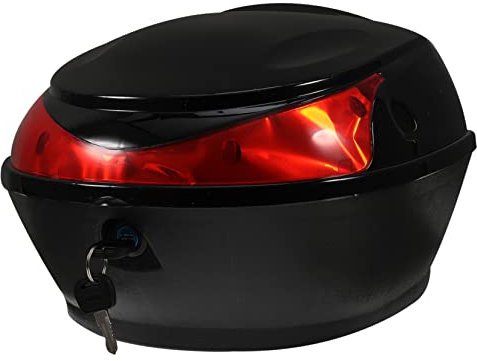 Vaguelly Motorrad Hecktasche Gepäckbox Aus Verstärktem Pp Mit Schlössern Für Roller Und Motorrad Schwarz Mit Montagesatz Für Reise Und Alltag