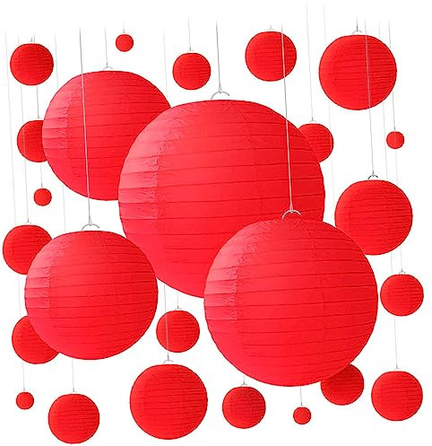NUOBESTY 25stücke Bunte Papierlaternen Für Außen Deko Für Geburtstags Hochzeitsfeiern Hängend Wetterfest Und Vielseitig Einsetzbar Gartendeko