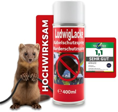 LudwigLacke Marderspray für Auto, Dachboden & Garage [400 ML] Sofortiger & langfristiger Schutz vor Mardern durch effektive Marderabwehr - MARDERSCHRECK