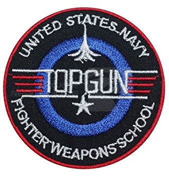 unifun Top Gun American Navy Stickerei Patch/Abzeichen Eisen auf oder aufnähen auf T-Shirt