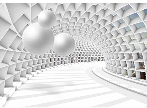 Runa Art Papel tapiz fotográfico Resumen 3D 352 x 250 cm Lana Fondo De Pantalla XXL Moderna Decoración De Pared Sala Cuarto Oficina Salón blanco 9223011c
