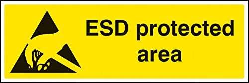 Warning Signs - ESD protected area - Self Adhesive Vinyl