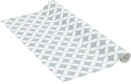Venilia Lámina adhesiva, Monica gris Estampado retro, 67,5cm x 1,5m, Espesor 95μ, Vinilo autoadhesivo para muebles o cocina, decorativas papel pintado pared, PVC sin ftalatos, Fabricado en UE