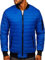 BOLF Herren Bomberjacke Leichte Übergangsjacke mit Stehkragen Steppjacke Fliegerjacke Pilotenjacke College Jacke Baseball Freizeitjacke Blouson J.STYLE MY-02 Blau XL [4D4]