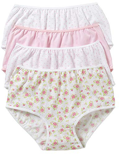 Just Essentials Women's Ladies Multipack of 4 High Waist Full Briefs Cotton Floral UK Seller - Pastel Florals - Size 12