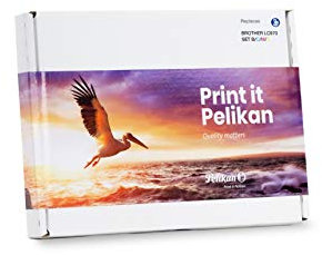 Pelikan Ersatz-Tintenpatronen für Brother LC970, Schwarz/Cyan/Magenta/Gelb, 4 Stück