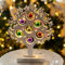 HomeZone White Wooden Battery LED Christmas Tree of Life Decoration Light Up Xmas Centerpiece Multi Coloured Baubles Warm White LED Lights Festive Decor Ornament Decoration