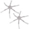 vhbw 2x Brosse latérale compatible avec Roborock S6 Pure, S7 Pro Ultra, S7 maxV Ultra, S8 Pro robot aspirateur - Lot de brosses, blanc