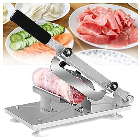 UOOD Frozen Meat Slicer Meat Slicer Meat Cutting Machine Manual Beef Slicer Roll Meat Slicer Vegetable Cheese Slicer for Hot Pot BBQ