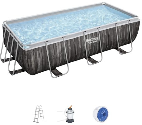 Bestway 5615A Piscine Hors Sol Power Steel™ rectangulaire de 404 x 201 x 100 cm