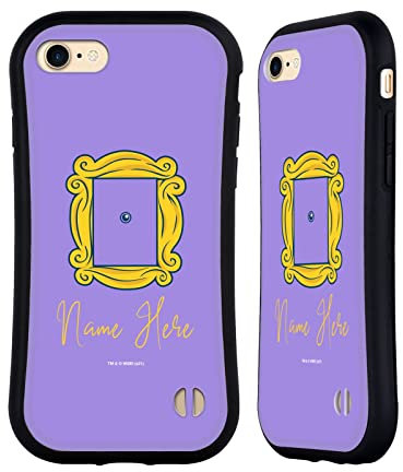 Head Case Designs Offizielle Personalisierte Individuelle Friends TV Show Guckloch und Name Druck Kunst Hybride Handyhülle Hülle Huelle kompatibel mit Apple iPhone 7/8 / SE 2020 & 2022