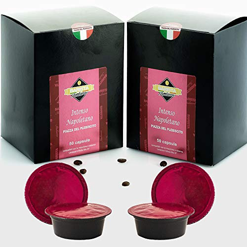 Barista Italiano 100 Capsules Compatible with A Modo Mio Machines (INTENSO NAPOLETANO)