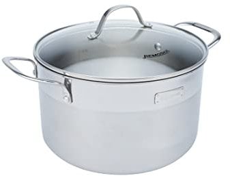 Remoska Edelstahl Kochtopf Quanta - 7 l, 26cm, Glasdeckel, Kompatibel mit Allen Herdarten Auch auf Induktionsherden