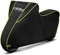 Favoto Verbesserte Version Wasserdicht Motorradabdeckung Motorrad Abdeckplane Motorradgarage Roller Abdeckung Outdoor 300D mit Langen Reflektionsstreifen (265x105x125cm, Schwarz-Grün)