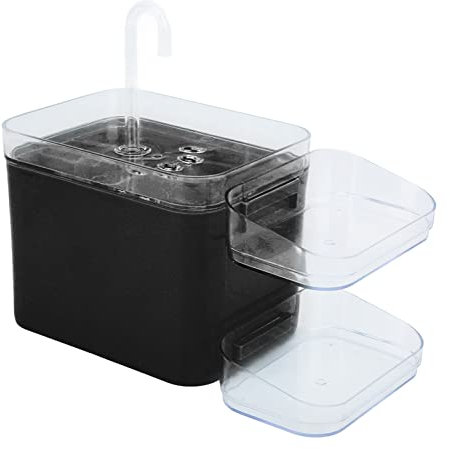Jiawu Katzen-Trinkbrunnen, Leiser Automatischer 2-Liter-Haustier-Trinkbrunnen mit Wasserhahn-Kit, Filter, Haustier-Wasserbrunnen für Katzen Im Innenbereich, Hunde-Wasserbrunnen, Automatischer(#1)