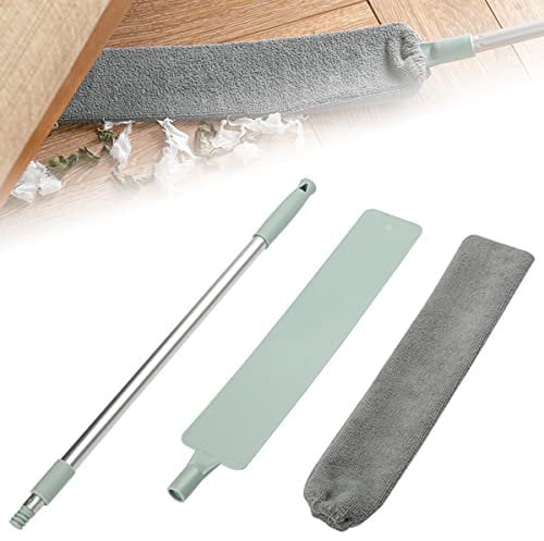 Scotthtdfb Gap Dust Cleaner Gap Cleaning Duster Reusable Retractable Dust Cleaner with Long Handle Microfiber Hand Duster Flexible Telescopic Dust Brush Cleaning Tool for Home Bedroom Kitchen