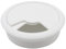DOJA Barcelona Lot de 4 passe-câbles ronds pour bureau Blanc Ø 60 mm