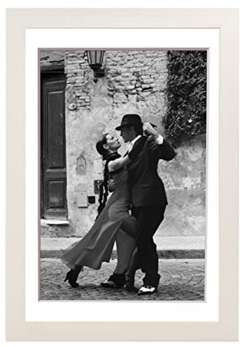 SD Bilderrahmen mit Passepartout – Fotorahmen in weiß 30mm breit - Außenmaß Passepartout 20x28 cm - für Bildgröße 13x18 cm - Rahmen mit Acrylglas