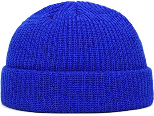 Faringoto Winter Warm Beanies Casual Short Thread Hip Hop Hat Erwachsene Männer Frauen, blau, Einheitsgröße