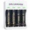 Delyeepow Piles Rechargeables AA avec Chargeur 1,5 V 3500 mWh, Piles Lithium AA Rechargeables, Chargeur de Batterie avec Affichage LCD, 4 Emplacements, Charge USB Rapide