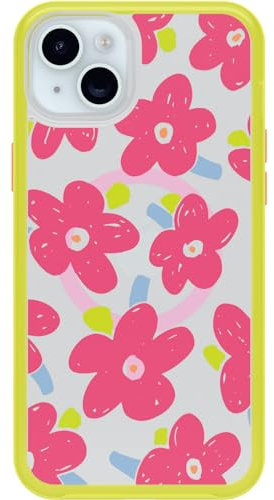 OtterBox Symmetry Clear MagSafe Case for Apple iPhone 15 Plus/iPhone 14 Plus, Shockproof, Drop proof, Protective Thin Case, 3x Tested to Military Standard, Whimsy Bloom