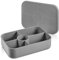 KLIPPSI® Lunchbox Large-5 Fächer Brotdose Vorratsdosen aus Platin Silikon reißfest, hitze-kältebeständig, auslaufsicher, spülmaschinengeeignet (grau)
