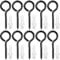 HATANSE 10 Pièces Œillets de Vis en Acier Inoxydable M6 x 80 mm Lourde Vis à Œillet Crochet à Visser pour Hamacs, Auvents, Fauteuils Suspendus, Chaises à bascule, Câble fixe, Noir