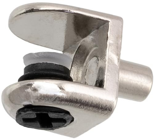 AERZETIX - C41752 - Set di 8 reggimensola ad innesto per vetro 2-6mm - staffa di fissaggio per mensola in vetro - morsetto per vetro mezza luna