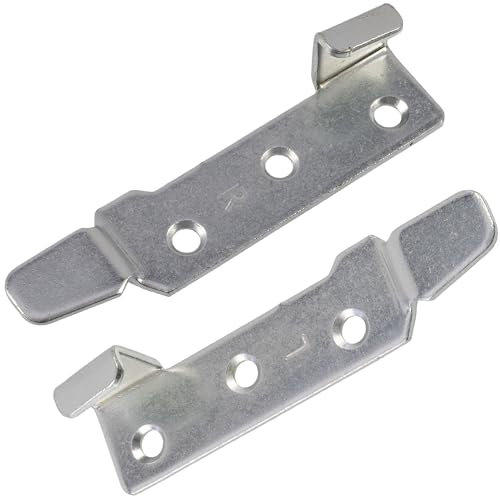 AERZETIX - C74740 - Verbindungsbeschlag für Bett 95 mm mit Haken, 8-teilig - Schraubmontage - aus stahl - klammer, halter, befestigung