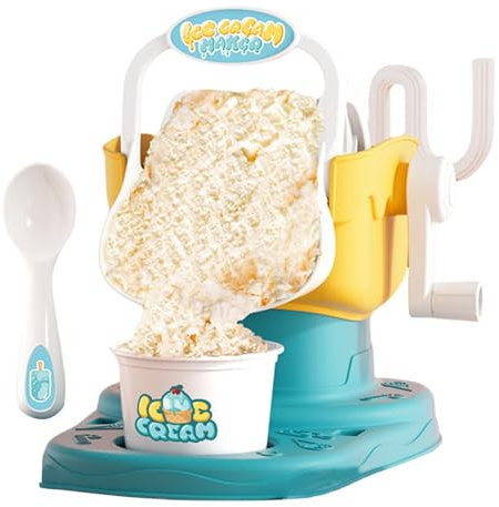 Máquina para hacer helados para niños, máquina para hacer batidos para niños,Aparato de cocina divertido - Resultados instantáneos Máquina manual de yogurt congelado fácil de limpiar para