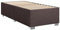 vidaXL Bettgestell, Bett mit Bettfüße Lattenrost, Polsterbett für Schlafzimmer, Einzelbett Bettrahmen, Modern, Dunkelbraun 80x200cm Stoff