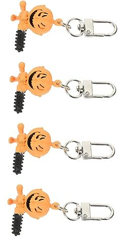 BESTYASH 4pcs Creative Pumpkin Keychain Halloween Pendant Accessories Key Fun Hanging Decor for Keys and Bags Eye-catching Halloween