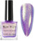 Holographic Nail Polish - Shimmer Gold, Chameleon Purple - Pearlescent Pearl Shine, Glitter Nail Varnish - No Bake, 60 Second Quick Dry