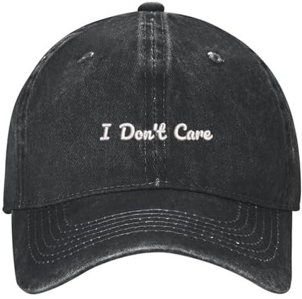 MIMAYIN i Don't Care Baseball Cap Stickerei Basecap Verstellbare Baumwolle Reine Farbe Baseballmütze Sport Visier Hut für Damen Herren