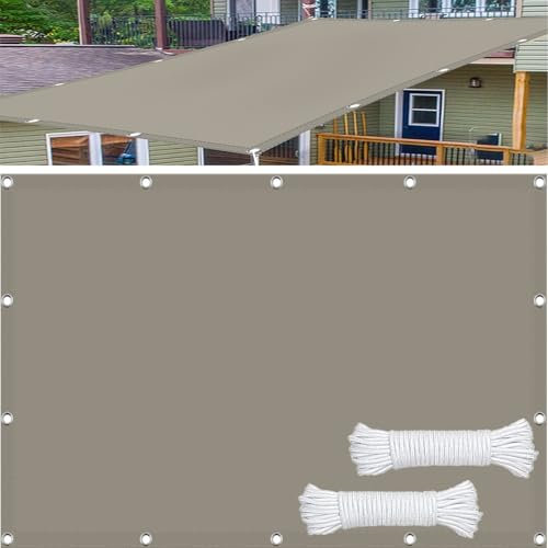 Rechteckig Sonnensegel 1.8 x 4 m Wetterschutz, 100% Polyester, Viele Größe Und Farben, Einfachen Aufhängen Sonnensegel Quadrat Sonnen-Segel mit Ösen für Camping Schwimmbad, Khaki