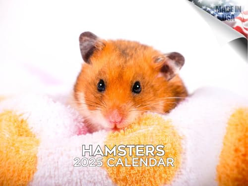 Hamster-Kalender 2025 2026 – monatlicher Wandkalender mit niedlichem Tier, 30,5 x 45,7 cm offen – dickes Papier ohne Auslaufen – Geschenk – akademischer Lehrerplaner Kalender zum Organisieren und