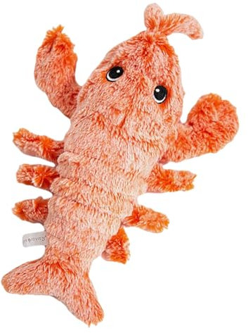JUCHRZEY Floppy Lobster Interaktives Hundespielzeug, lustiges interaktives Hundeplüschspielzeug, interaktives Hundespielzeug, um sie beim Zahnen mittelgroßer Hunde zu beschäftigen