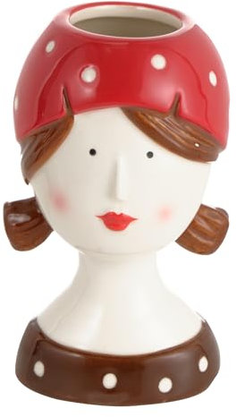 Vase Girl aus Keramik Linie Coco (rot-gepunktet)