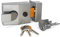 TSS Standard Non-Deadlocking Nightlatch, 60mm Backset, Complete with Rim Cylinder Lock Supplied with 3 Keys. External Door Lock for Front Door and Back Door (Grey Lock/Silver Cylinder)