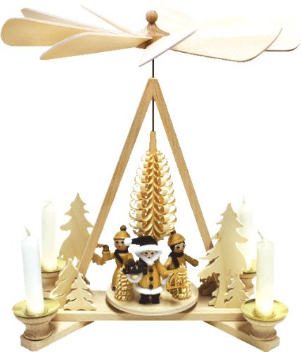 alles-meine.de GmbH Holz Bastelset 3-D - Pyramide Baum - komplett ausgesägt Natur Selbstbausatz/zum selber basteln - Echt Erzgebirge Deko für Wei..
