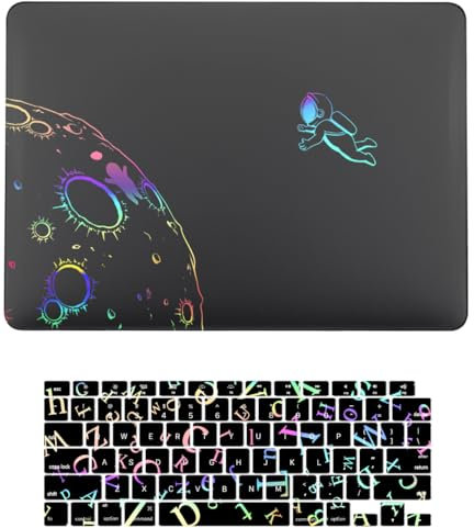 Hard Case Compatible with MacBook Pro 13 Inch Case 2020 2019 2018 2017 2016 Release Model A2338 A2289 A2251 A2159 A1989 A1708 A1706, Plastic Hard Shell Cover & Keyboard Cover Skin, Spaceman