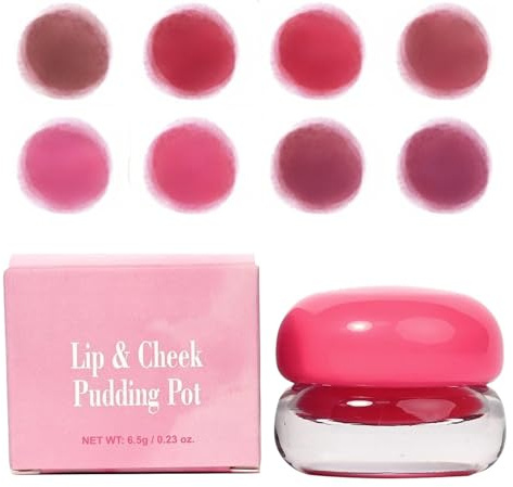 Blurry Pudding Pot for Lip&Cheek Blurry Pudding Pot, Lip and Cheek Blurring Pudding Pot,Buildable and Lightweight, Multi-Purpose Blurring and Mousselike Pudding Pots for Lips and Cheek (#6, 1PC)