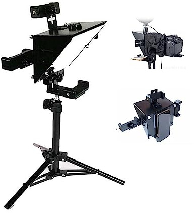 Teleprompter, Tragbarer Prompter, Smartphone-Teleprompter for Nachrichten, Live-Interview, Rede for DSLR-Kameras/Handy, Online-Lehre Live-Streaming